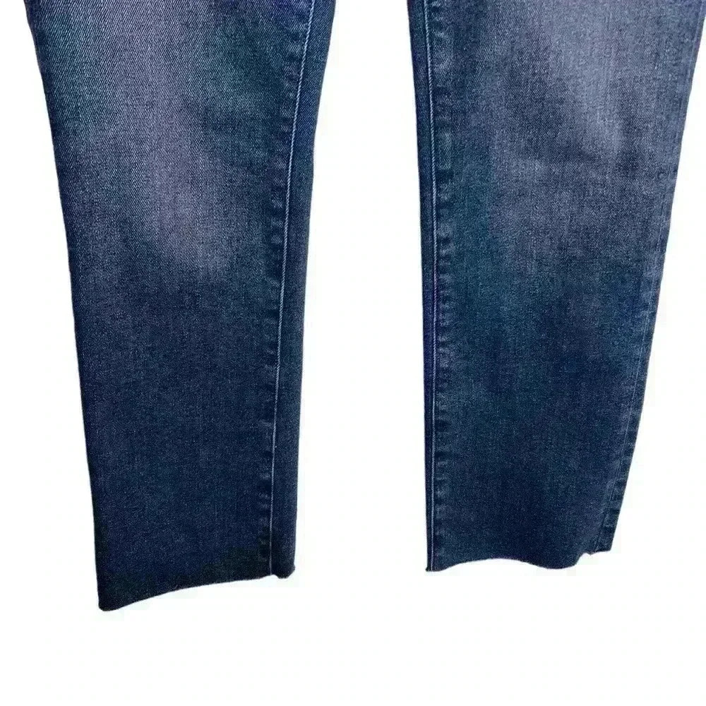 GOOD American Good Straight Legs  Raw Hem High Waist Jeans Size 4/27 - Picture 5 of 10
